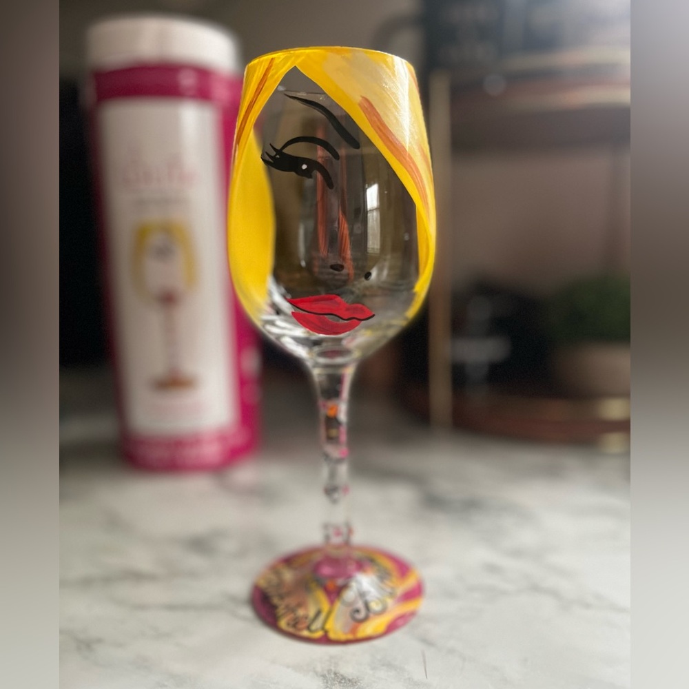 Lolita Blonde Bombshell Wineglass New in Box